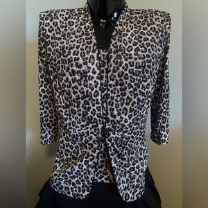 Alex Evenings Animal Print Jacket and Matching Tank